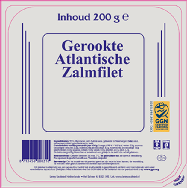 Gerookte Atlantische Zalmfilet
