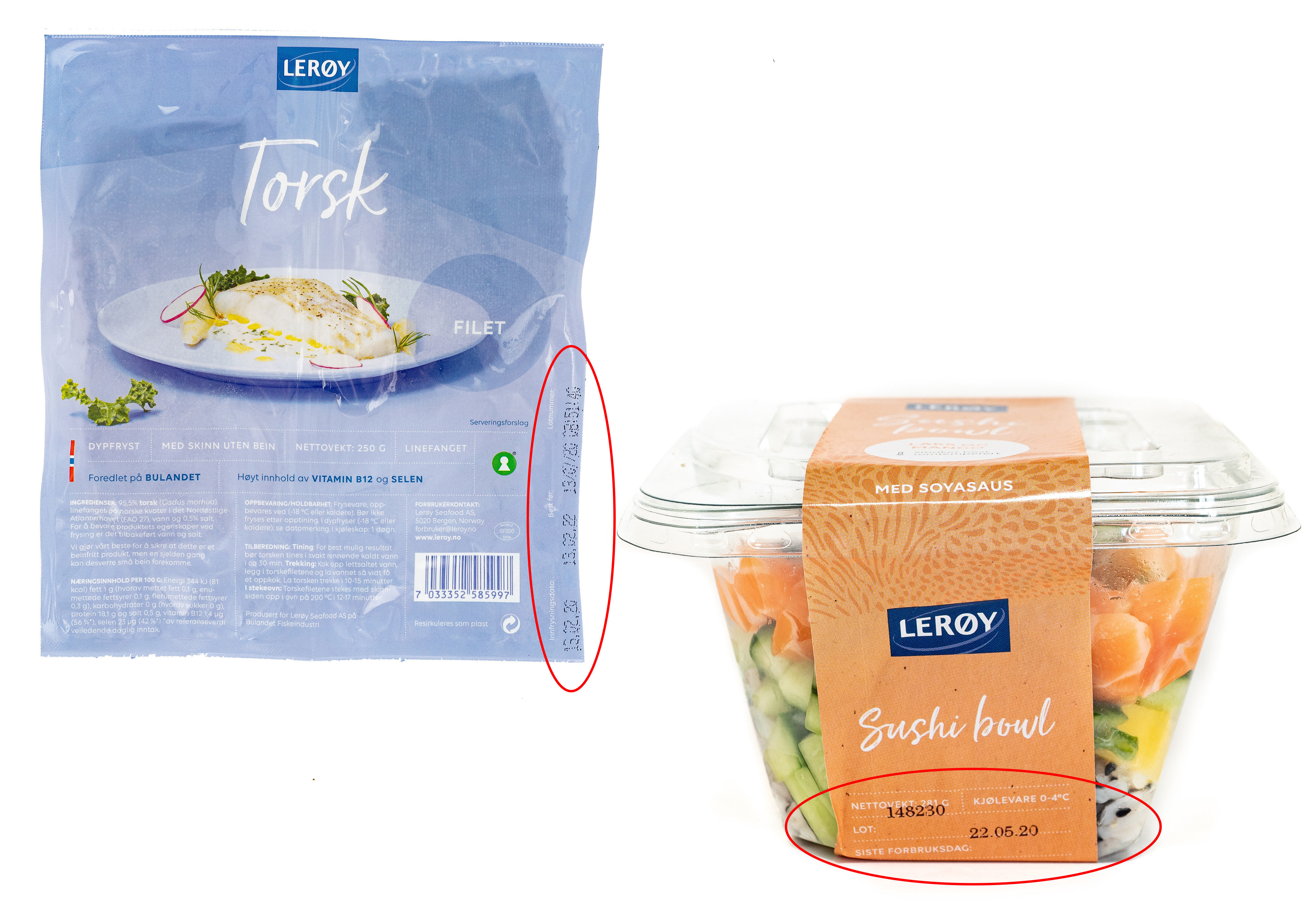 Produkter med Lot-nummer